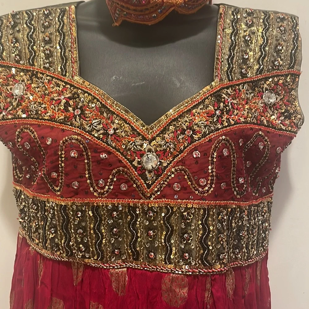 Boho-ethnic dress and cap - Picture 2 of 13